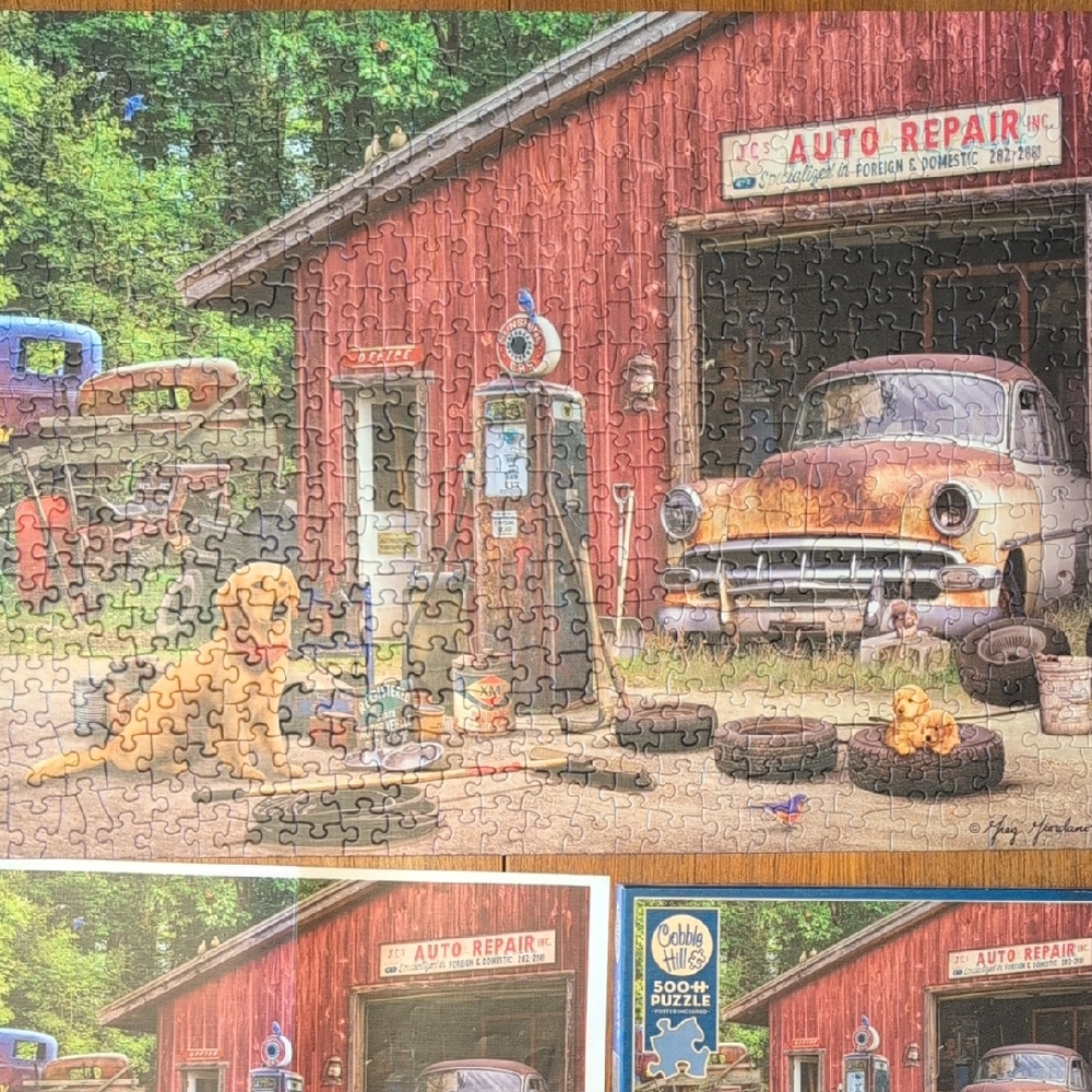 Cobble Hill Vintage Auto Repair Puzzle